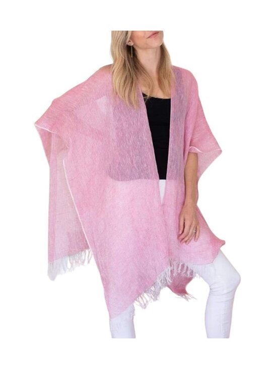 Mer-sea Jackets & Blazers - Mer-Sea pink linen wrap - One Size